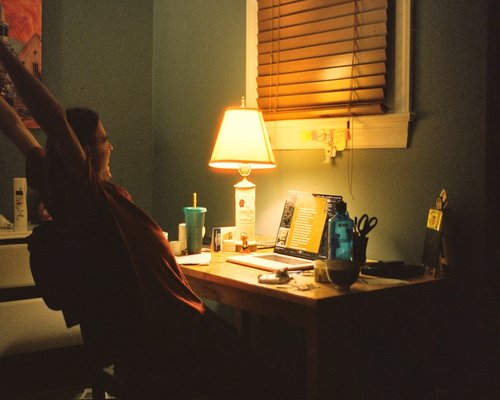 Light stretching at desk